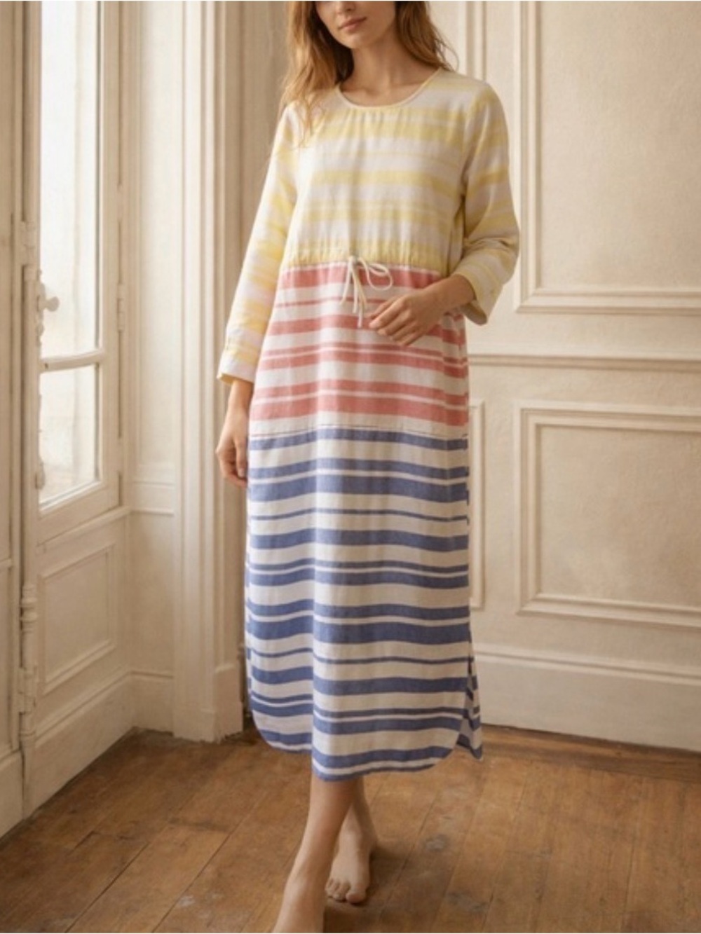 TUCKERNUCK POMANDER PLACE Sunset Stripe Cleo Midi Dress